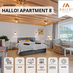  Apartment Sehr Gemütliche Ferienwohnung In Bester Lage Mit Großem Sonnenbalkon L Innenstadtnähe L 1 Minute Zum Bahnhof L Küche L Tv L Free-wlan L Willkommen Im Hallo!-apartment 8